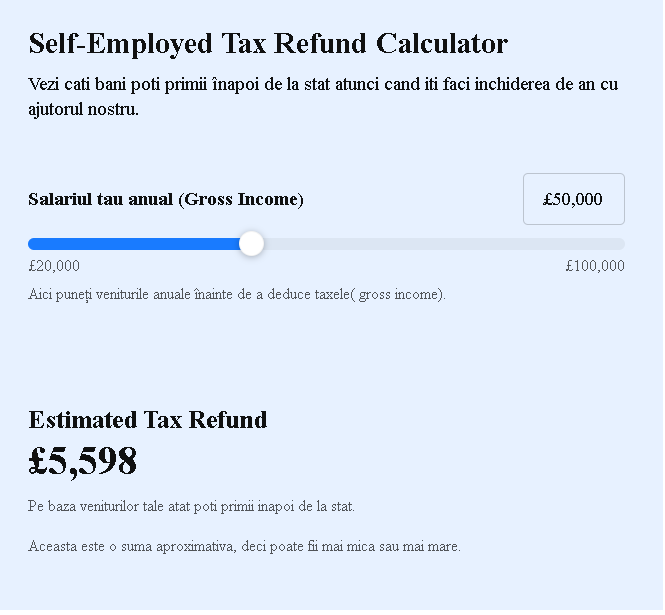 £5000 taxe inapoi de la stat